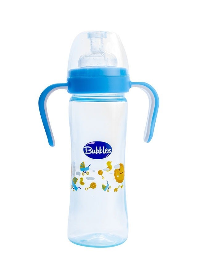 Bubbles Classic feeding bottle with hand 270ml - Blue Multishape - Image 1